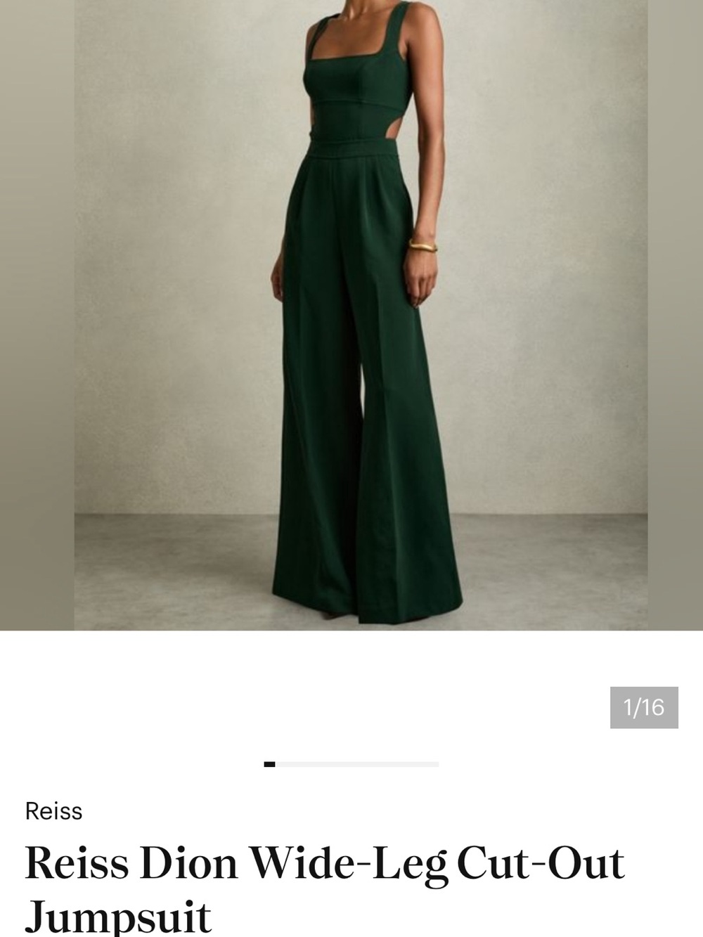 Reiss Dion Wide-Leg Cut-Out Jumpsuit